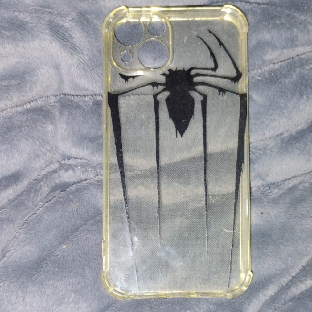 Spider Design Transparent Phone Case